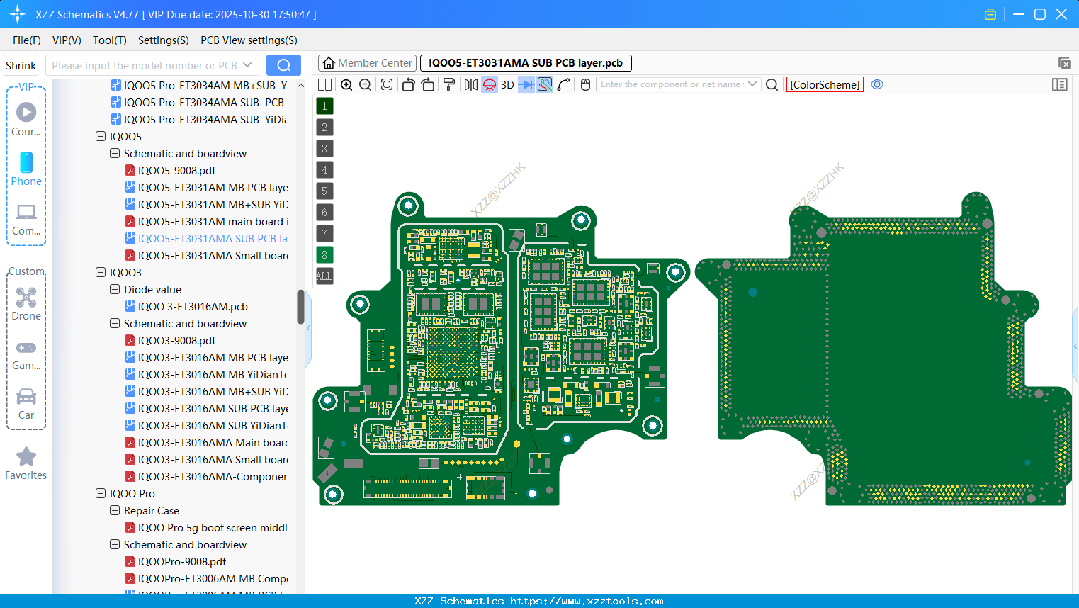 VIVO IQOO5-ET3031AMA SUB PCB Layer